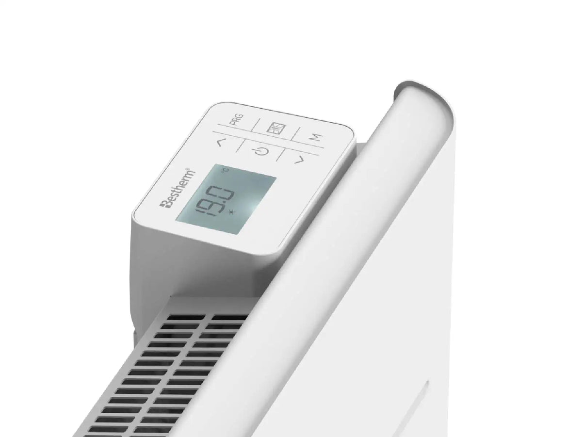 Thermostat du radiateur à inertie sèche céramique TANIN sur fond blanc